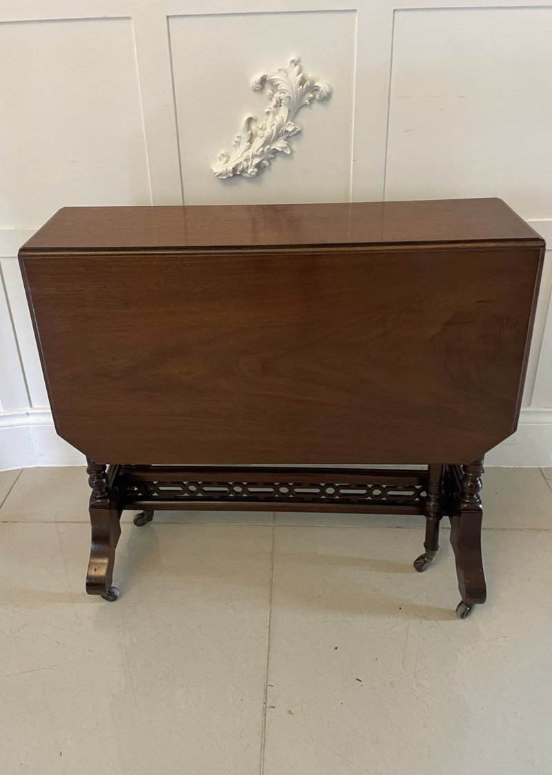 Antique Victorian Quality Solid Walnut Sutherland Table